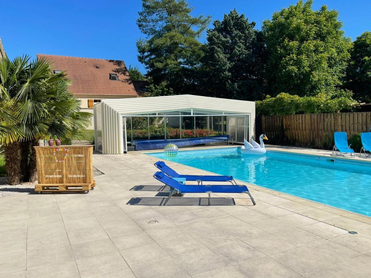 L'Annexe- Guest House Avec Piscine Studio Avec Coin Chambre Rosny-sur-Seine Exteriér fotografie